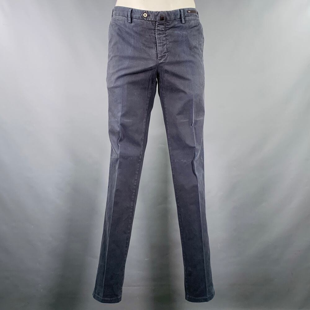 PT01 Size 36 Blue Grey Cotton Blend Chino Casual Pants